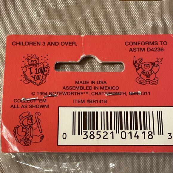 Noteworthy Stamp-A-Bear Rubber Stamp “I Love You” Bear New In Package - Picture 4 of 5